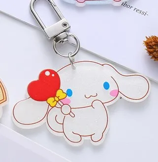 Xianghui Popular Transparent Custom Logo Design Cute Cartoon Glitter Acrylic Keychain