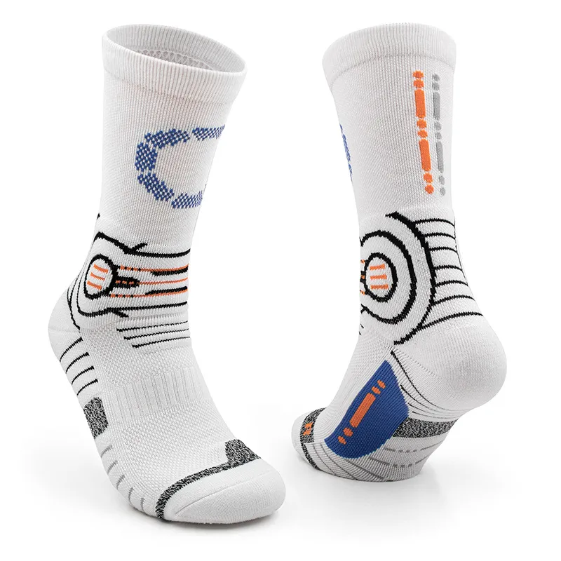 Xianghui Fashion Crew Breathable Thick Terry Basketball High Quality Men Sport Socks