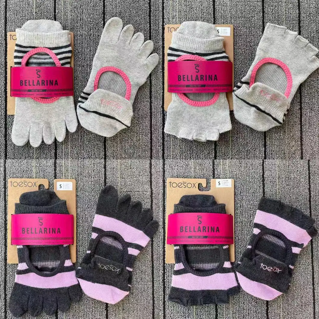 Xianghui Non Slip Five Finger Toe Pamela Pilates Gym Yoga Floor Socks