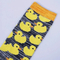 Xianghui Novelty Mens Funny Jacquard Yellow Duck Animal Cotton Crew Socks