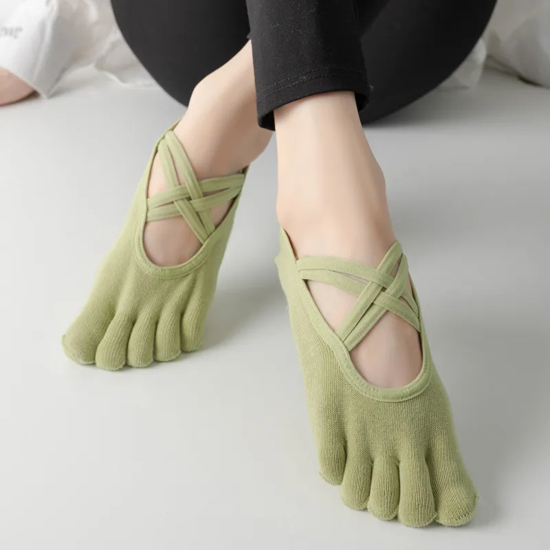 Xianghui fashion Fitness Non Slip Women Breathable Toe Peep-Toe Yoga Sport Socks