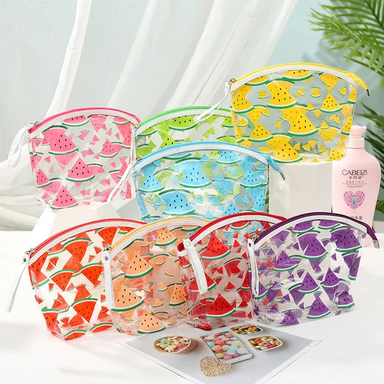 Xianghui OEM Transparent Make up Window PU/PVC Cosmetic Bag Waterproof Travel Beauty Makeup Bag