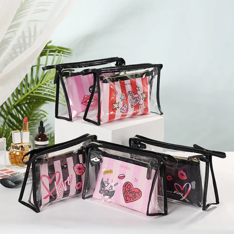 Custom Makeup Bag Portable PU Leather Waterproof Toiletry Pouch Travel Make up Bag Cosmetic Bag for Women