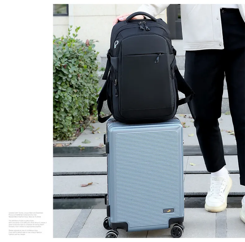 Xianghui USB Anti-Theft Pocket Printed Logo Leisure Backpack Computer Bag