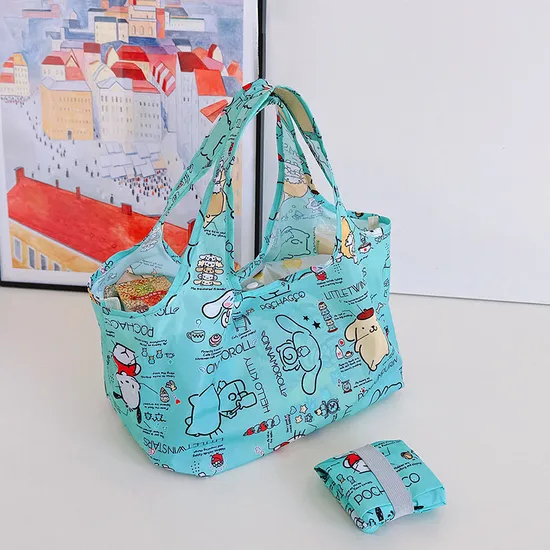 Xianghui Cute Foldable Lightweight Cartoon Shopping Bag Mini Eco-Friendly Portable