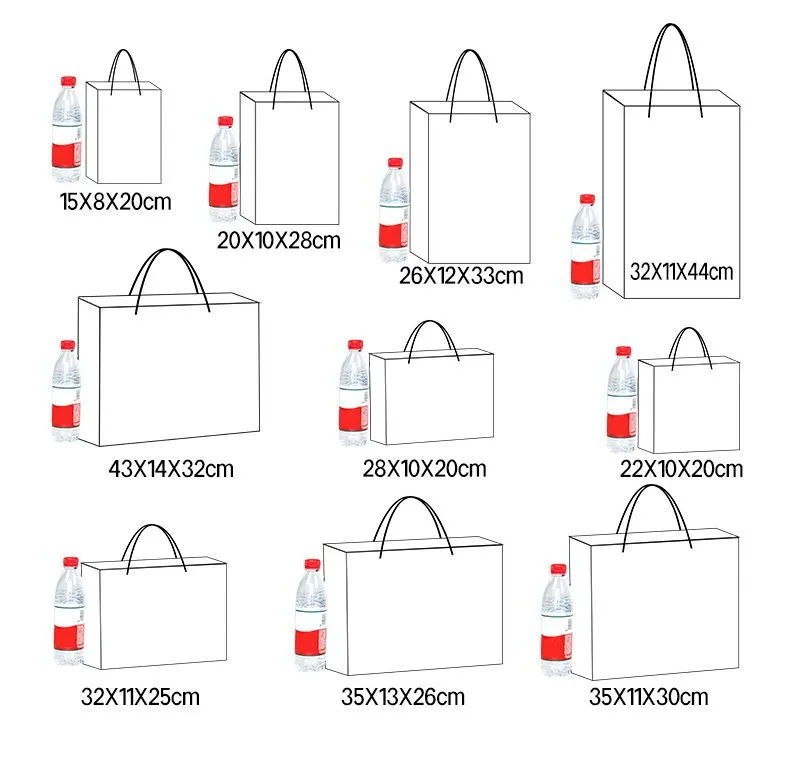 Xianghui Colorful Customized Pattern Gift Box Bag Handbag Shopping Packaging Bag