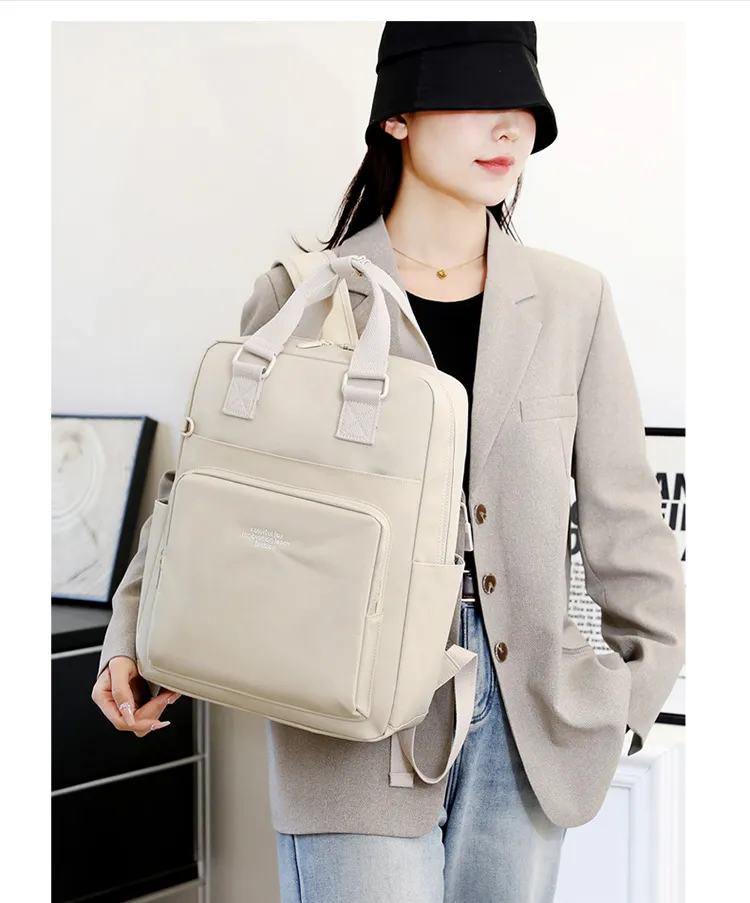 Xianghui Women Backpack Cross Border Water Resistant Nylon Backpack Versatile Custom Logo Schoolbag