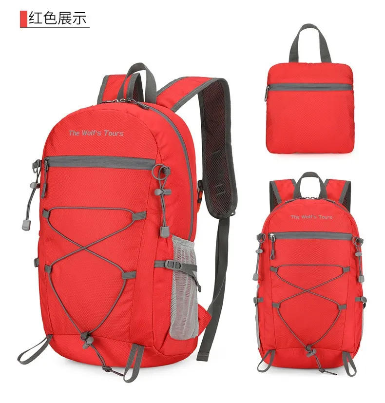 Xianghui Outdoor Sports Bag Foldable Backpack Waterproof Lightweight Hiking Bag Large Capacity Cycling Backpack