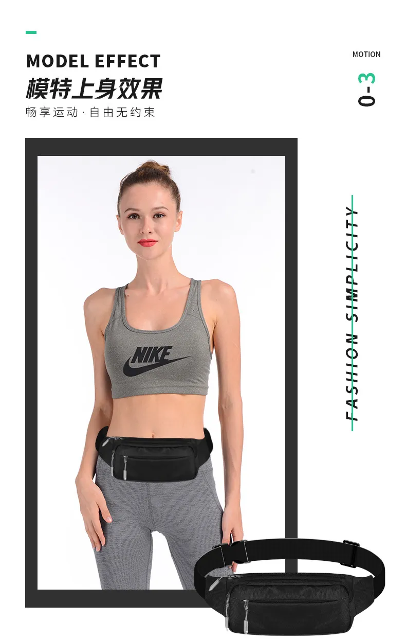 New Design 2024 Hot Sale Custom Large Capacity Waterproof Neoprene Riding Running Travel Fanny Waist Bag