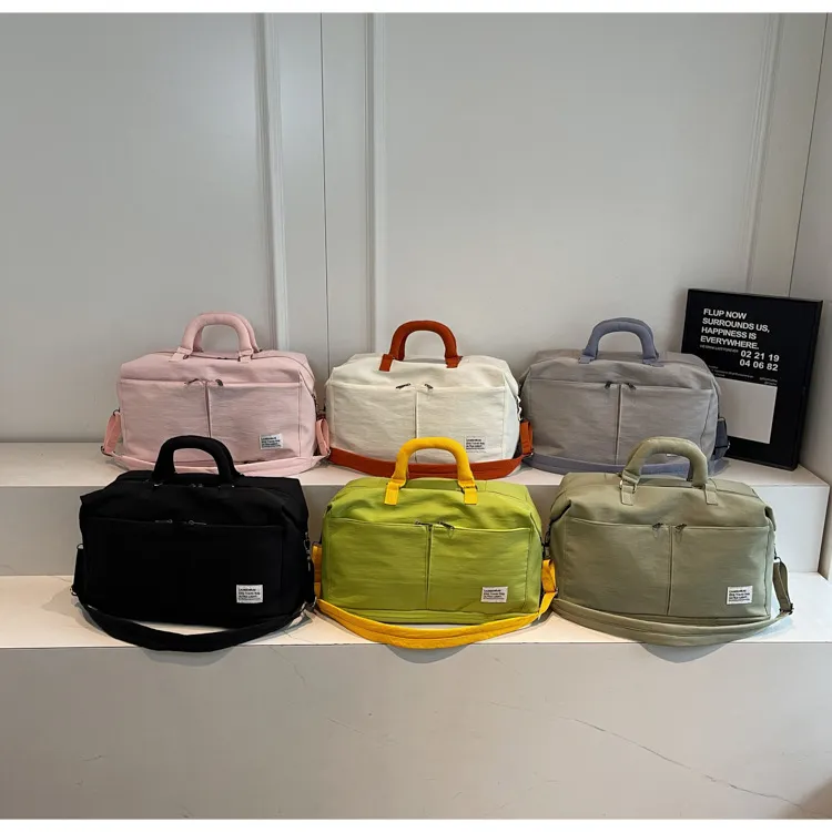 Xianghui Large Capacity Casual Gym Bag Women Wet Dry Separate Yoga Sports Bag Lightweight Simple Men Travel Luggage Bag