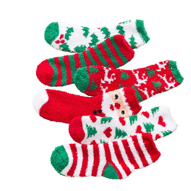 Xianghui S Korean Version Female Japanese Tube Socks Christmas Show Sock