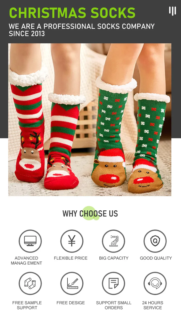 Xianghui S Korean Version Female Japanese Tube Socks Christmas Show Sock