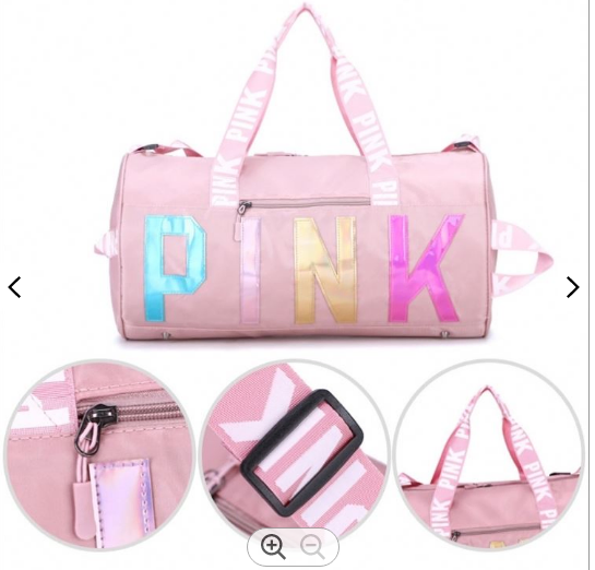 Xianghui Large Pink Duffle Bags Shoulder Gym Sports Bag Nylon Waterproof Bag