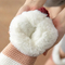 Xianghui Winter Color Striped Knit Fluffy Fuzzy Nonslip Thick Socks Slippers