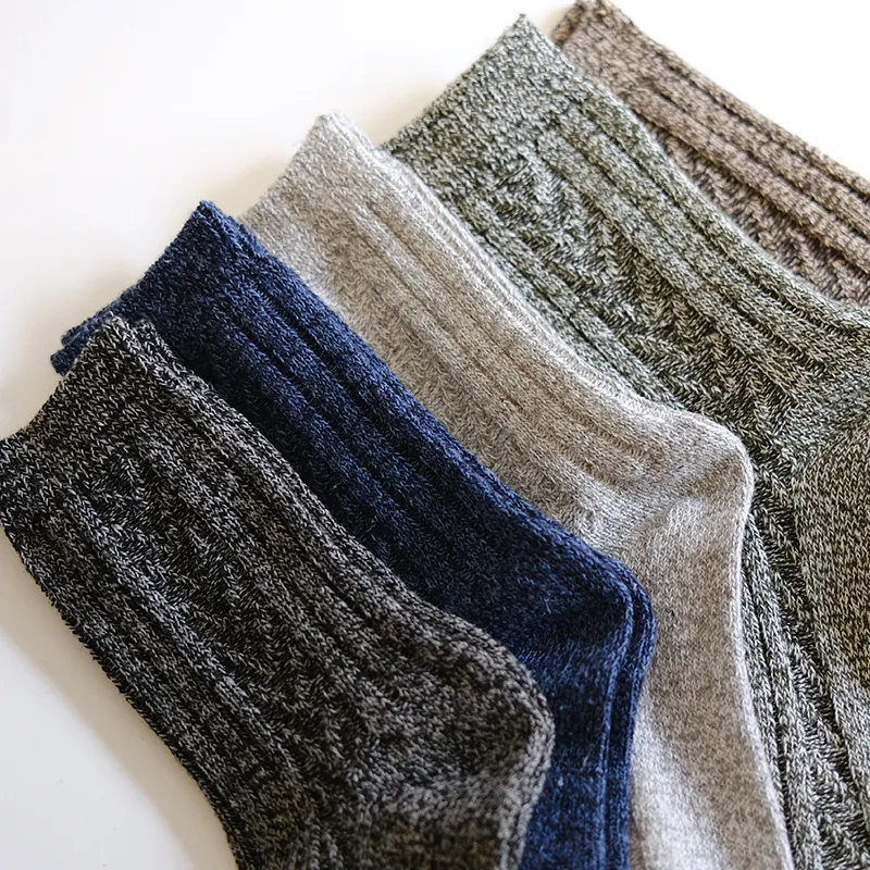 Xianghui Can Custom Logo Thick Warm Quality Custom Men Merino Wool Socks