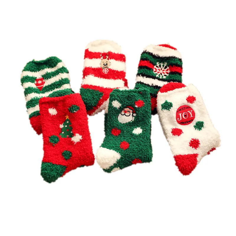 Xianghui Can Custom Logo Women's Winter Christmas Casual Crew Dress Socks