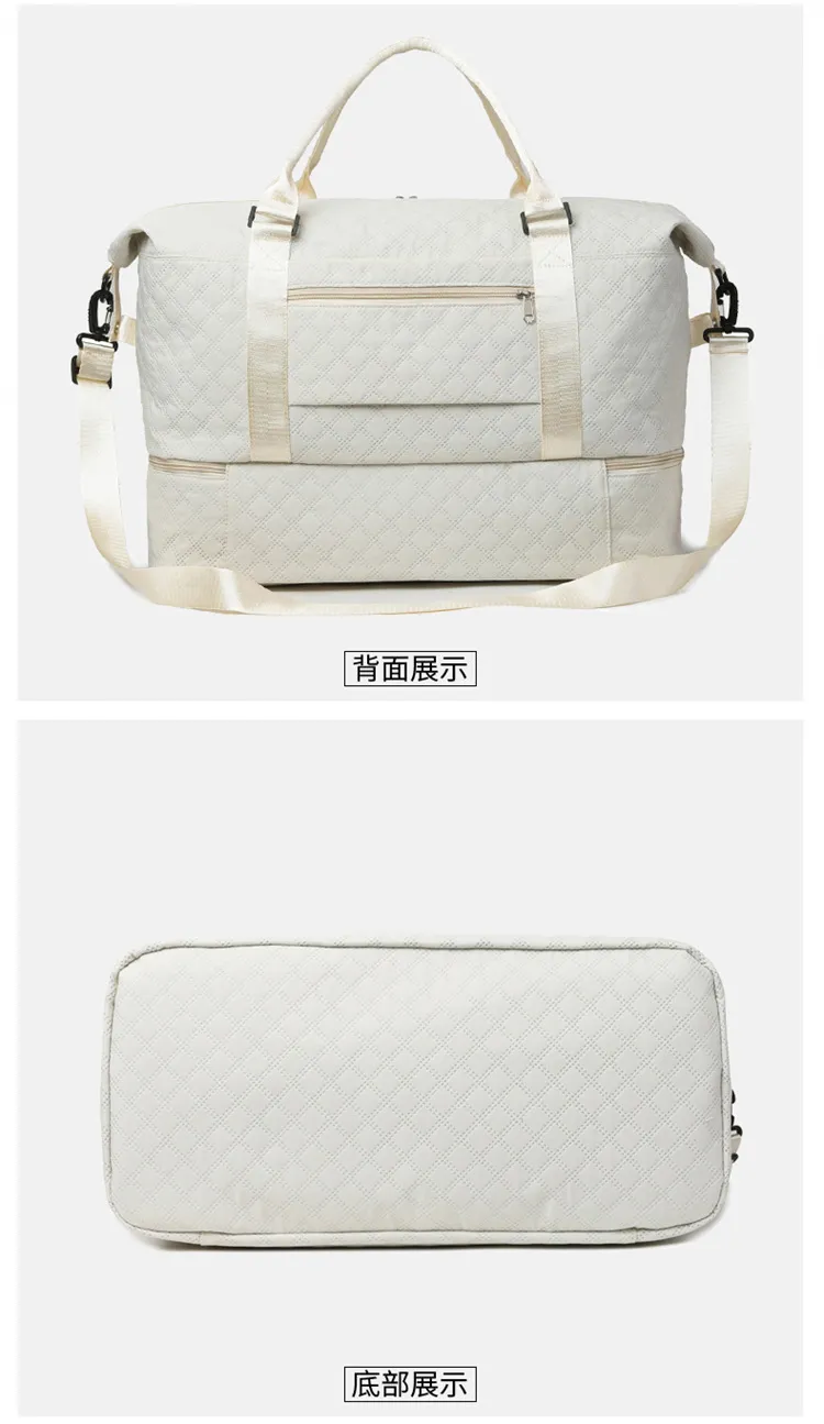 Xianghui Large Capacity Travel Bag Women Short Trip Convenient Luggage Bag Storage Wet Dry Separate Sports Gym Tote