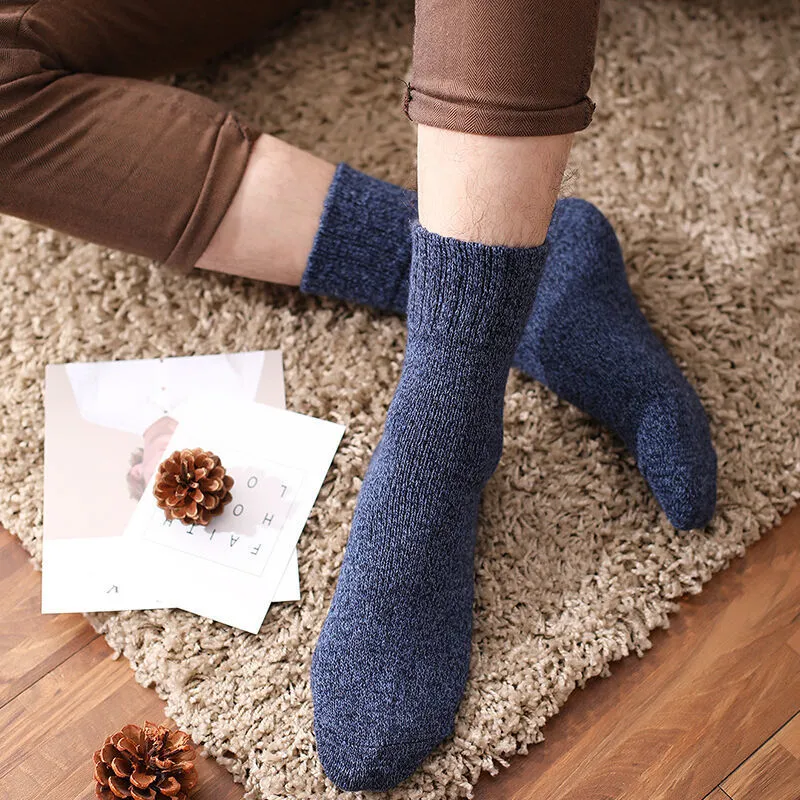 Xianghui Thick and Fleece Warm Hosiery Vintage Towel Stocking Socks for Men