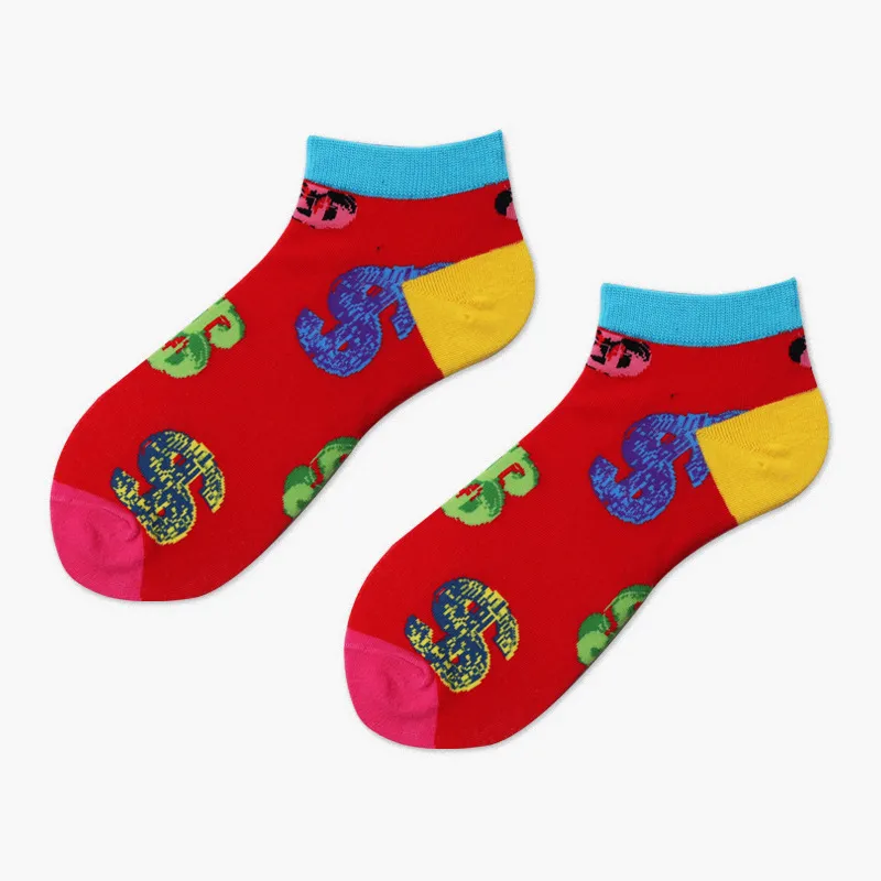 Xianghui Wholesale Breathable Women Fashion Ankle Happy Socks for Adults
