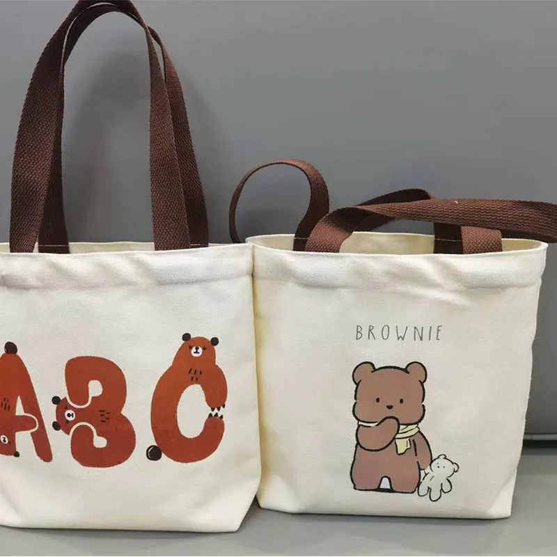 Xianghui Logo Printed on It Children's Student Canvas Bag Summer Birthday Gift Handbag