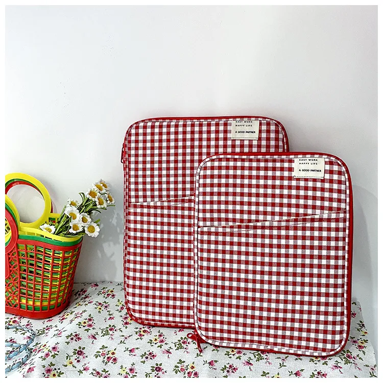 Xianghui Computer Bag Customized Check Pattern Laptop Sleeve Bag