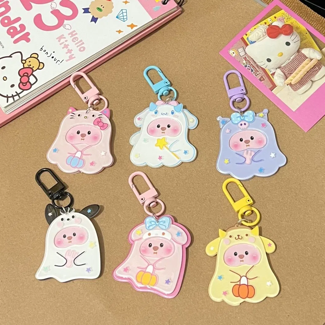 Xianghui Colorful Popular Hot Selling Cute Goast Pig Sahpe Acrylic Keychain