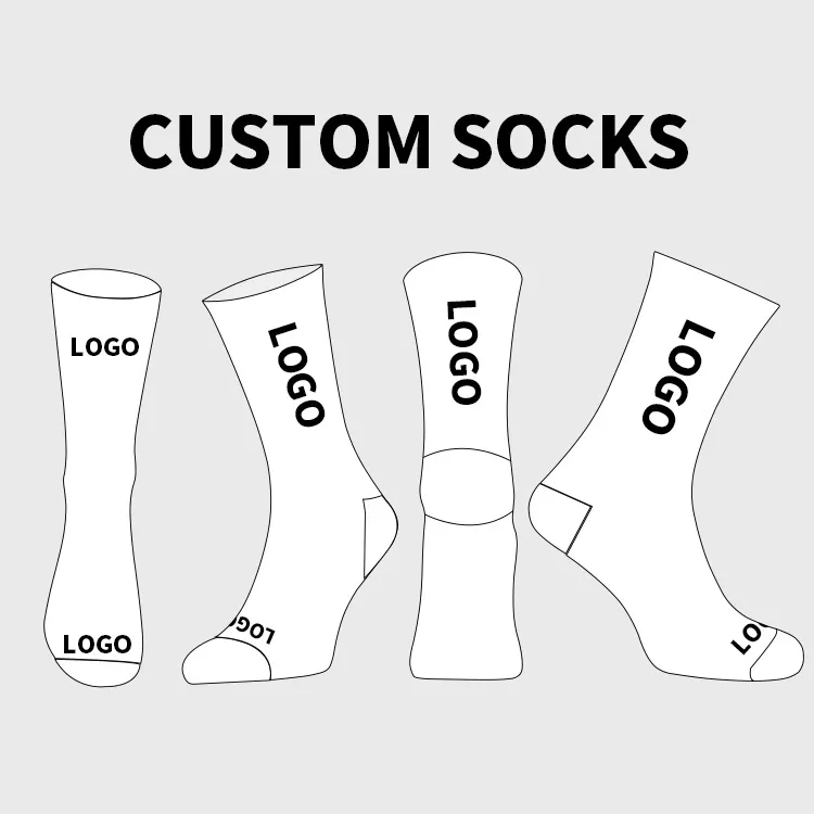 Xianghui Custom Logo Crew Socks Men Running Sport Cycle Athletic Basketball Socks