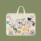 Xianghui Cute Black and White Crayon Shin Chan Cartoon Characters Pattern Laptop Bag
