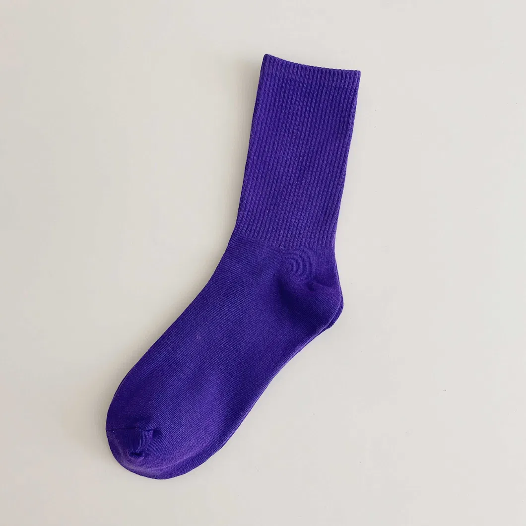 Xianghui Candy Color Women Crew Socks Fashion Cotton Socks