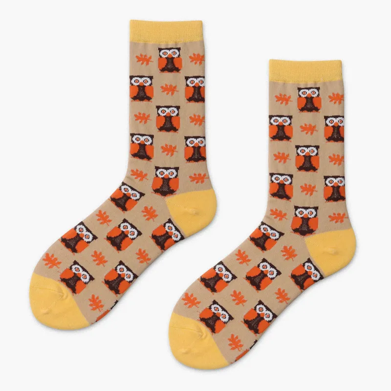 Xianghui Custom Funny Dress Jacquard Fashion Cotton Crew Socks