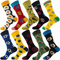 Xianghui Custom Unisex Funny Pattern Jacquard Tube Cotton Crew Happy Socks