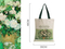 Xianghui Oil Painting Handheld Canvas Bag Large Capacity White Rose Handbag