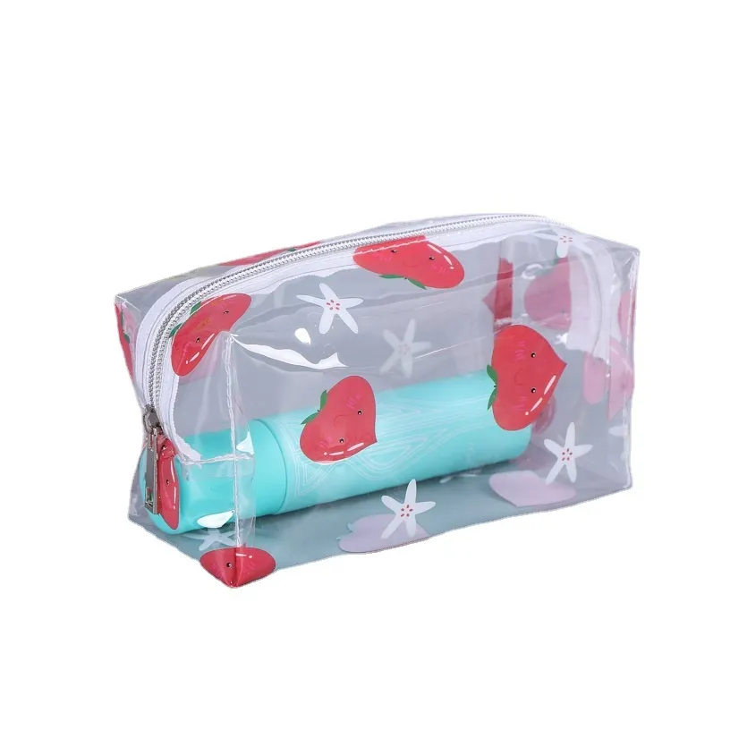 Xianghui OEM Transparent Make up Window PVC Cosmetic Bag Waterproof Travel Beauty Makeup Bag