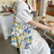 Xianghui New Tote Bag Large Capacity Western Style Floral Canvas Shoulder Bag