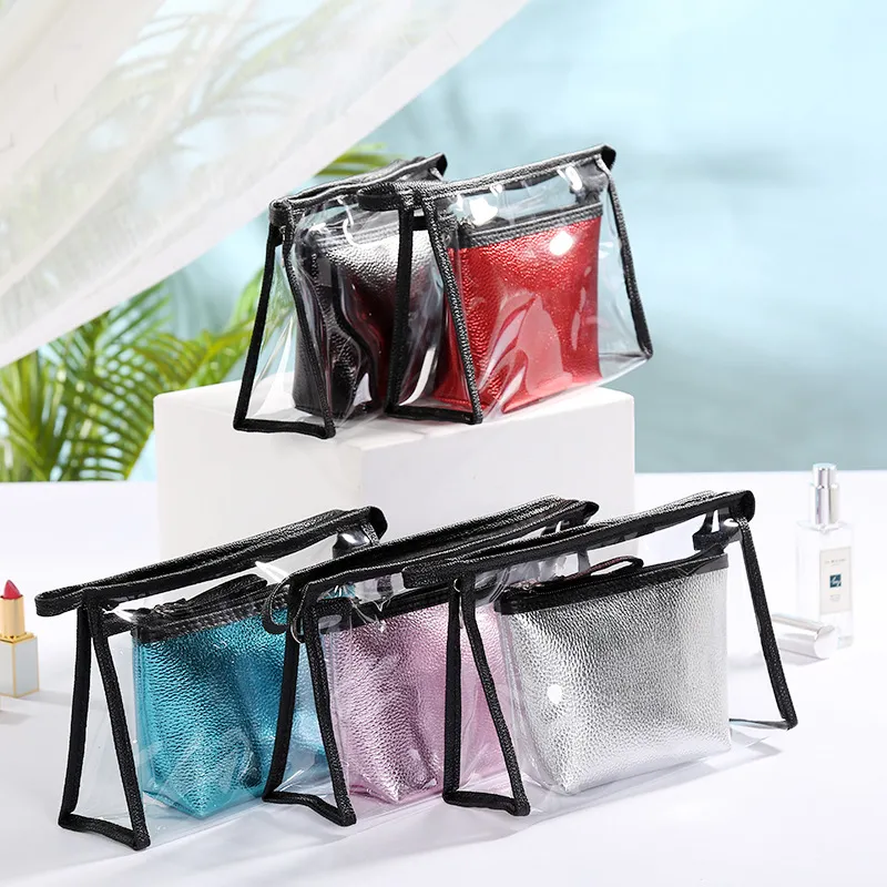 Xianghui Wholesale Packaging Gift Make up PVC Zipper Cosmetic Wash Beauty Makeup Cosmetic Bag