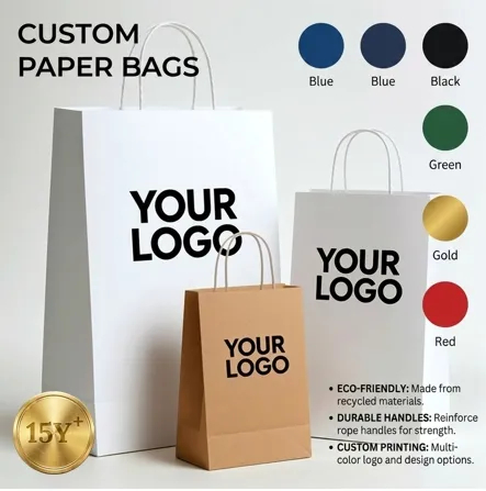 Xianghui Custom Black Frame Hand-Held Paper Gift Bags Boutique Garment Packaging