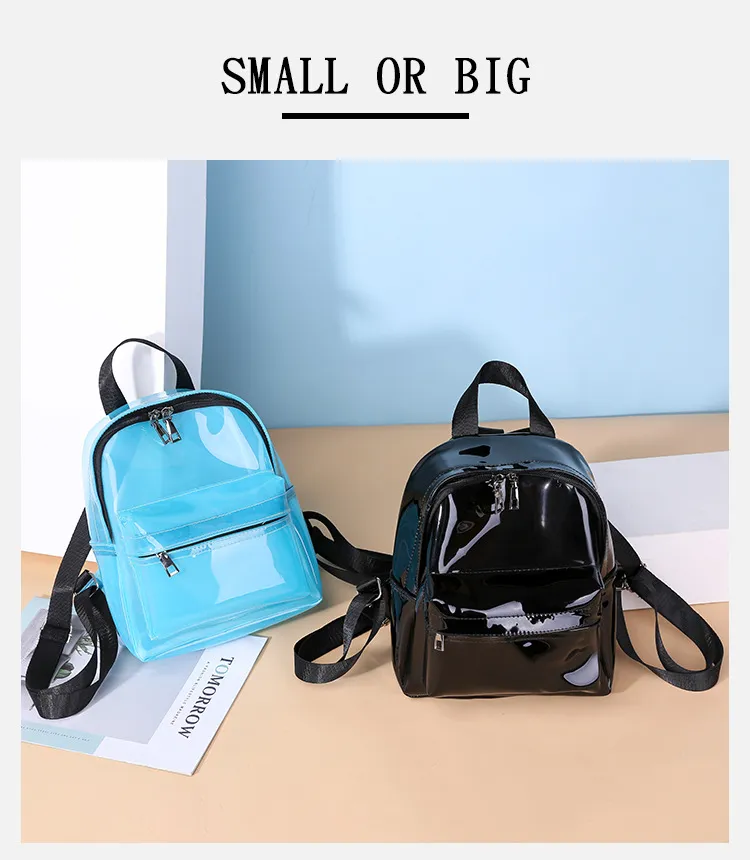 Xianghui Stylish Waterproof PVC Transparent Unisex Custom Logo PVC Backpack