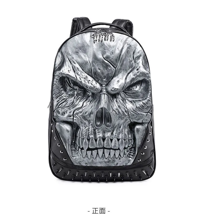 Xianghui Gothic Stereoscopic Shoulder Bag with Rivets and Bone Claw Skull Backpack