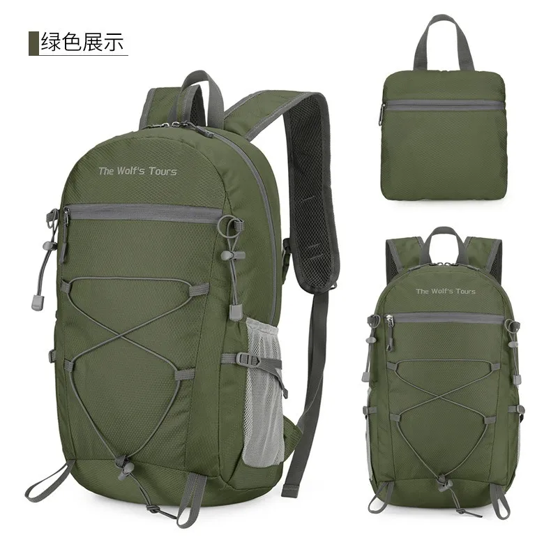 Xianghui Outdoor Sports Bag Foldable Backpack Waterproof Lightweight Hiking Bag Large Capacity Cycling Backpack