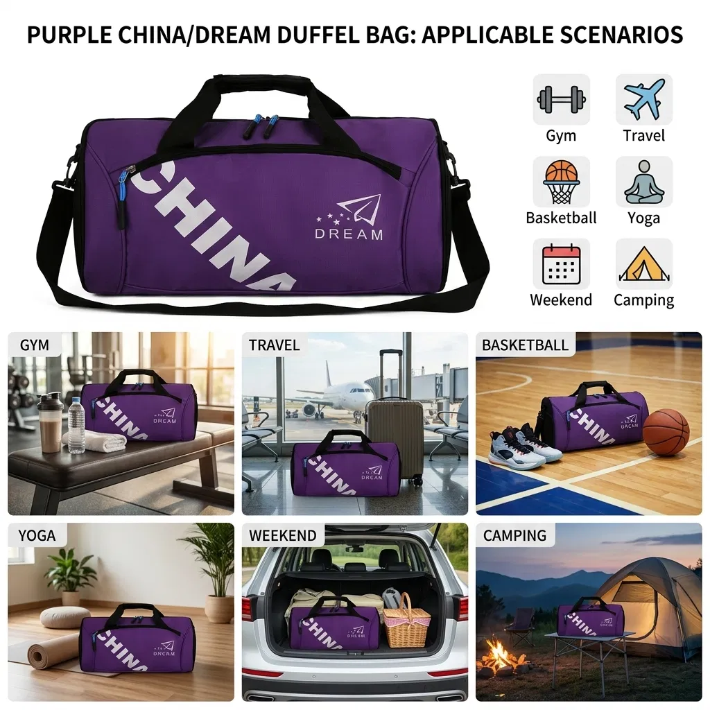 Xianghui Travel Portable Waterproof Outdoor Luggage Large-Capacity Sports Fitness Bag