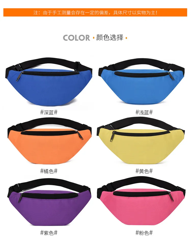 Fashion Women Waist Pack Nylon Hiking Crossbody Phone Pouch Waist Bag Travel Sport Fanny Pack