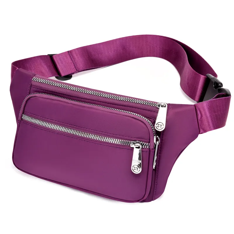 Xianghui Custom Print Logo Sport Waterproof Chest Pouch Bum Belt Bag Men Waist Bag Nylon Running Crossbody Bag