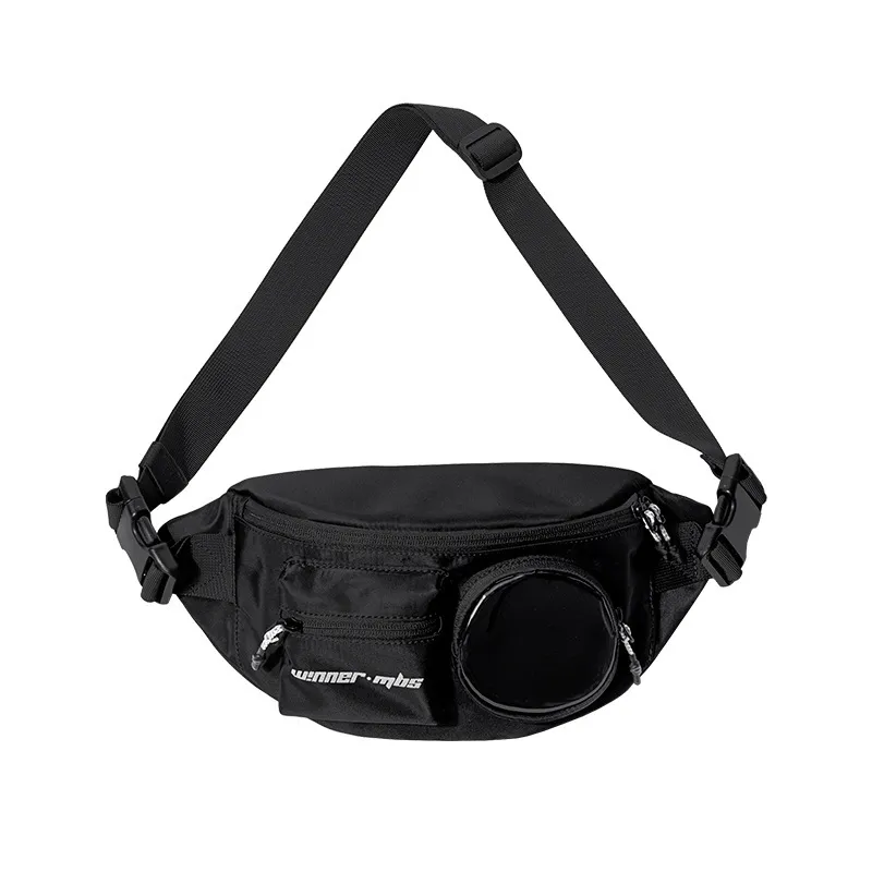 Wholesale Customized Unisex Polyester Waist Crossbody Bag Multifunctional Waterproof Zipper Closure Packable Design for Men