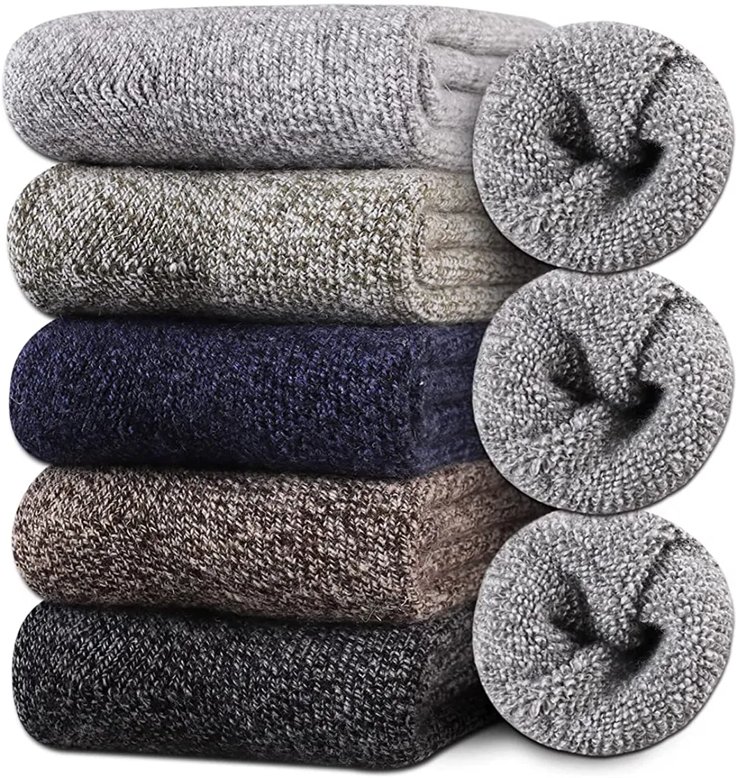 Xianghui Custom Logo Cashmere Socks Warm Thick Merino Wool Ski Socks