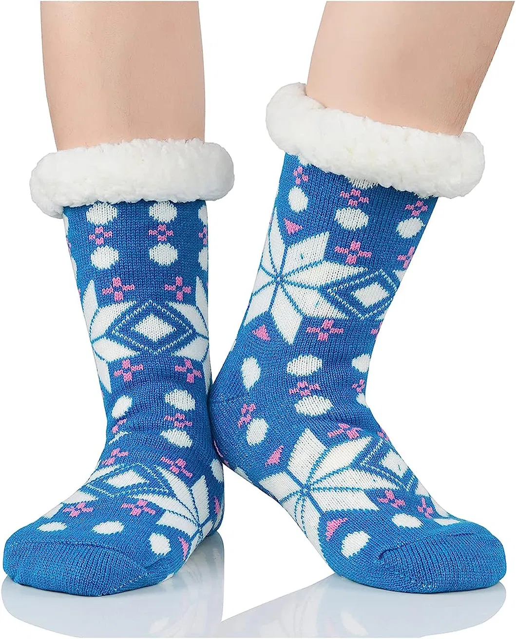 Xianghui Women Fluffy Christmas Unisex Novelty Hosiery Snow Winter Socks for Men