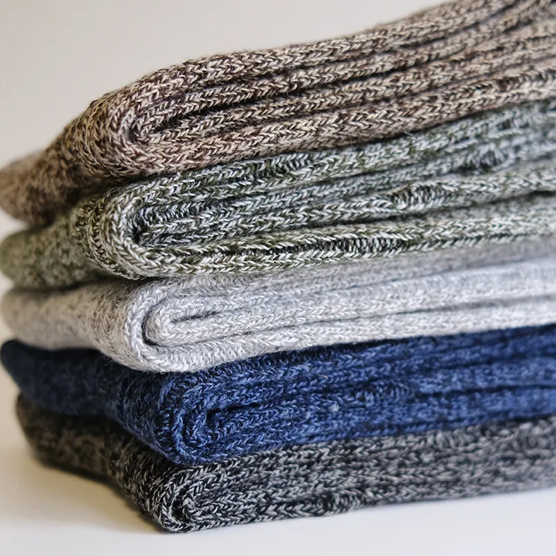 Xianghui Can Custom Logo Thick Warm Quality Custom Men Merino Wool Socks