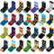 Xianghui Carton Men Unisex Happy Custom Logo Jacquard Funny Women Crew Socks