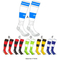 Xianghui Custom Long Soccer Socks Jacquard Knitted Rugby Socks