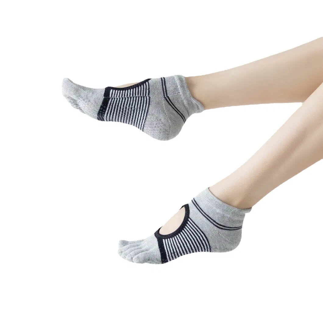 Xianghui Fashionable Backless Five Toe Yoga Professional Non-Slip Sports Socks