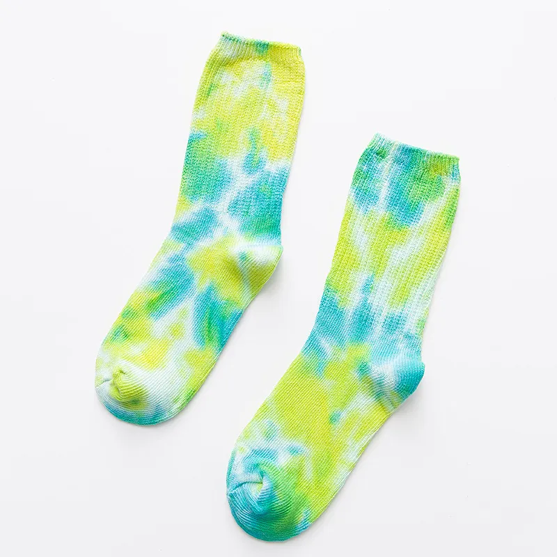 Xianghui Custom Funny Tube Cotton Crew Tie Dye Happy Socks for Unisex